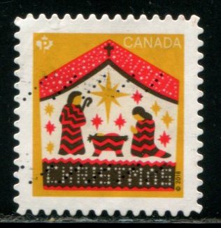 3133 Canada P Nativity Scene SA, used