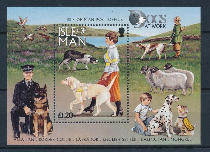 [27451] Isle of Man 1996 Animals Deaf Dogs for blind MNH Sheet