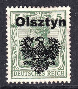 GERMANY 82 POLAND OLSZTYN EAGLE OVERPRINT USED VF SOUND