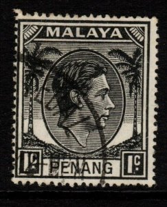 MALAYA PENANG SG3 1949 1c BLACK FINE USED