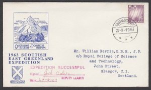 GREENLAND 1963 Scottish Expeditiion signed cover............................Q659