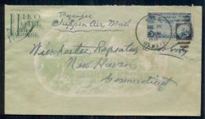 1926 HILO HOTEL HAWAII all-over green advertising cover franked w/25¢ Airmail