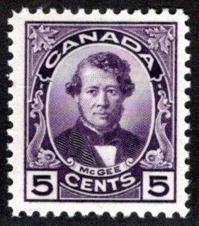 Scott 146, Canada, 5c, MNHOG, Thomas D'Arcy McGee, Postage Stamp