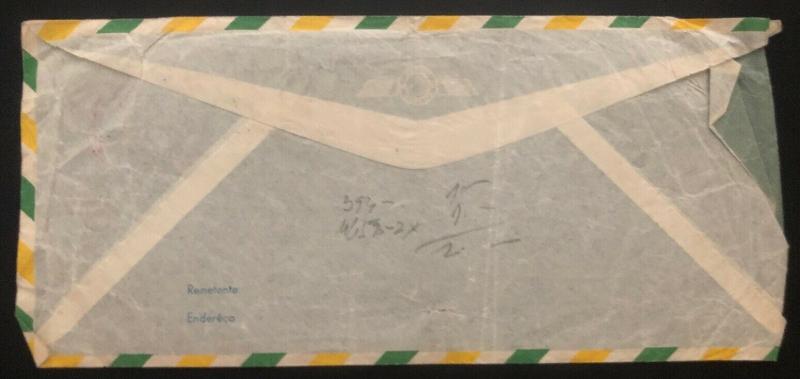 1947 Sao Pablo Brazil Airmail Commercial Long Cover To Prague Czechoslovakia