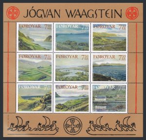 Faroe 462 ai sheet, MNH. Landscapes by Jogvan Waagstein, 1879-1949. 2005.