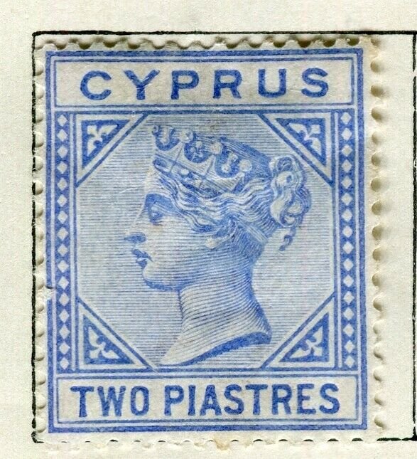 CYPRUS; 1892 classic QV Crown CA issue fine Mint hinged 2Pi. value