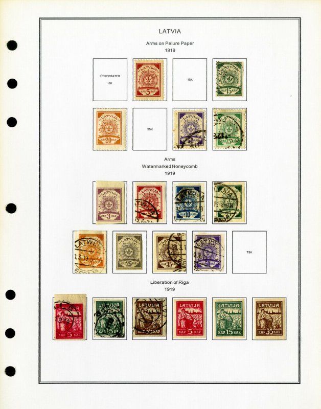 Latvia Clean Mint & Used 1918 to 2000 Rare Stamp Collection