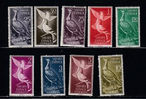 Spanish Sahara # 105-113, Birds, Mint NH, 1/2 Cat.