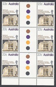 AUSTRALIA 1980 High Court gutter block of 6 MNH.............................E847