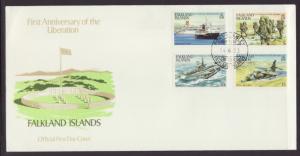 Falkland Islands 375-378 Liberation 1983 U/A FDC