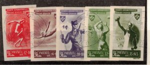 Romania Sc B284-8 Used Set of 1945 - Sport - HY06