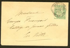 FRANCE USED IN ALGERIA 1903 5c Postal Stationery Envelope Mi. U12a VFU