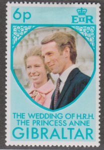 Gibraltar 305 Princess Anne's Wedding Issue 1973