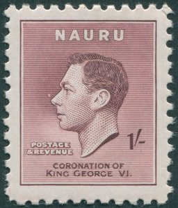 Nauru 1937 1s purple Coronation SG47 unused