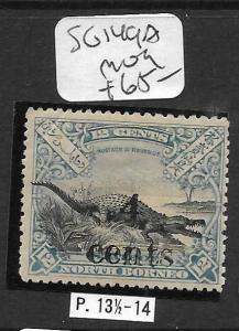 NORTH BORNEO (P0405B) 4C/12C CROCODILE SG 149A  MOG