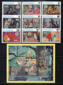 Antigua 592-601 MNH Disney Christmas Sleeping Beauty ZAYIX 0701M0058