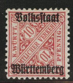 Germany State Wurttemberg Scott o154 MH* official