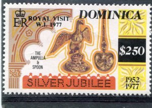 Dominica 1978 SILVER JUBILEE Ovpt.Royal Visit  W.I.1 value Perforated Mint (NH)