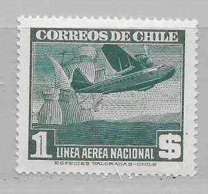 Chile C83 1p Plane single MNH