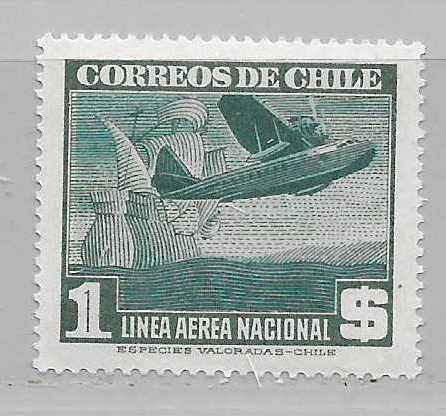 Chile C83 1p Plane single MNH