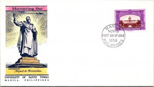 Philippines FDC 1956 - University of Sto Tomas - 60c Stamp - Single - F43189