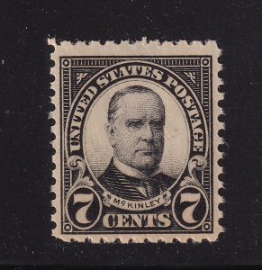 1923 McKinley 7c black Sc 559 MNH OG sound single Scott CV $15.50 (L1