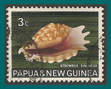 Papua New Guinea 1968 Laciniate Conch, used  266,SG138