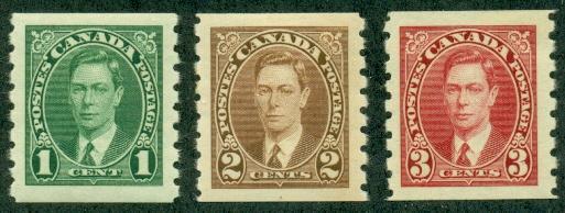 Canada #238-240  Mint  VF LH  Scott $15.25