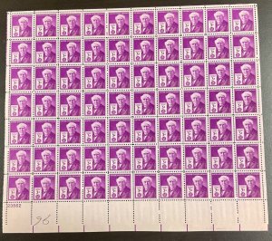 945 Thomas A. Edison, Inventor MNH 3 c Sheet of 70 FV $2.10  1946