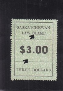 Canada: Saskatchewan Law Tax Stamp, Van Damme #SL29, Used (37076)