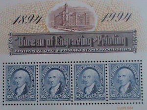 ​UNITED STATES-1994-SC#2875 BUREAU OF ENGRAVING & PRINTING - MNH S/S SHEET VF