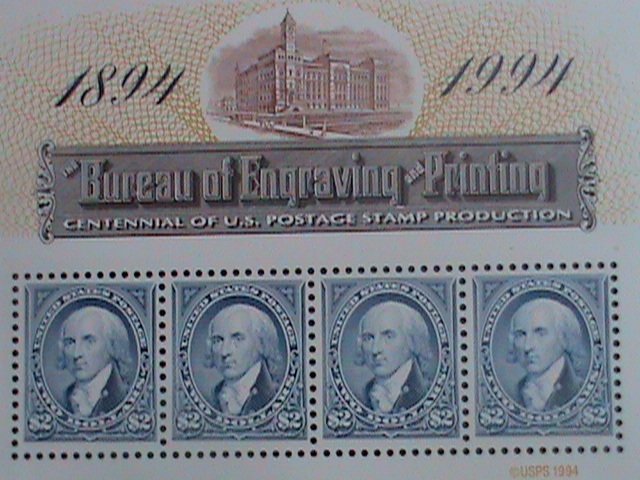 ​UNITED STATES-1994-SC#2875 BUREAU OF ENGRAVING & PRINTING - MNH S/S SHEET VF