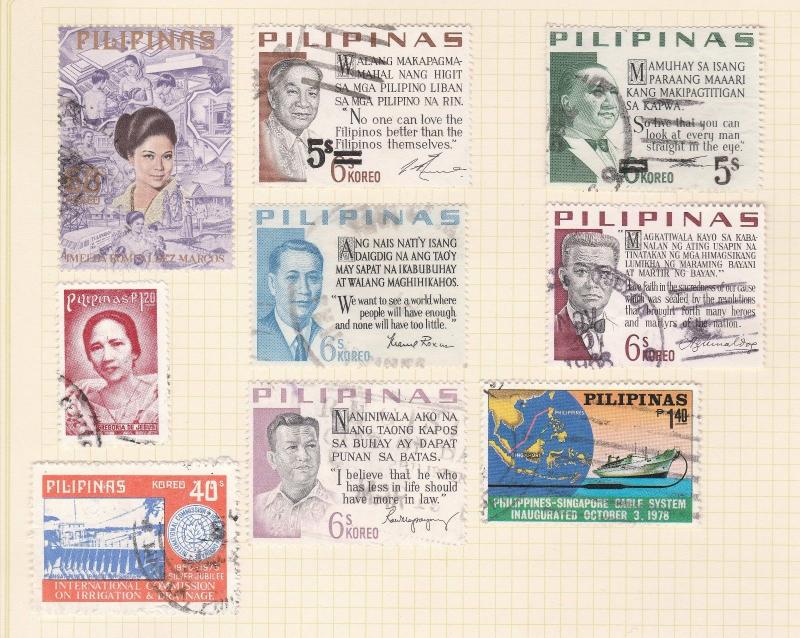 PHILIPPINES Koreo etc on Old Book Pages (As Per Scan-pg folded)