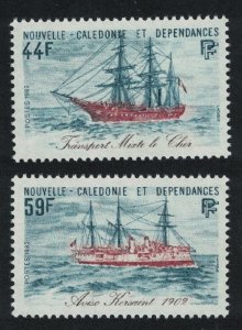 New Caledonia Ships Naval transport barque 'Le Cher' Sloop 'Kersaint' 1982
