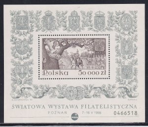 Poland 1993 Sc 3156 Legend of the White Eagle Polska 93 Stamp SS MNH