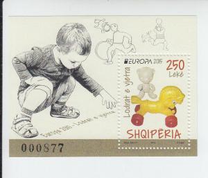 2015 Albania Old Toys Europa SS (Scott 2969)  MNH