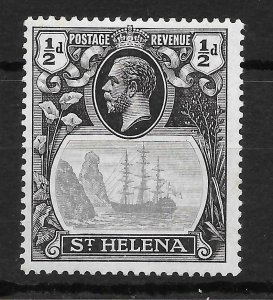 ST.HELENA SG97b 1923 ½d GREY & BLACK TORN FLAG VAR MTD MINT (r)