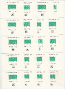 Mexico, Postage Stamp, #C614 Lot of 20 Sheets Mint NH, 1979, JFZ