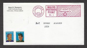 1973 Boy Scouts SOSSI Harry Thorsen Mailers Postmark Permit No 1