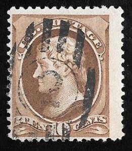 209 10 cents SUPER FANCY CANCEL Jefferson Stamp used AVG