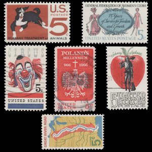 UNITED STATES STAMP GROUP INCLUDES SCOTT # 1307 - 1319. USED.