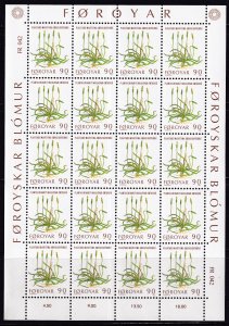 Faroe (1980) #48-52 MNH, full sheets