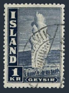 Iceland 208Bd perf 11.5, used. Michel 239C. Geyser, 1947.