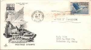 Canada 1952 FDC - Canadian Postage Stamps - 7c Stamp - Ottawa, Ont - F78803