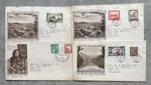 NEW ZEALAND SG556-557 + 560-61 + 564-565 + 568, 1935 values to 2s on FDCs, FU.