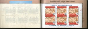 India 1989 INDIA-89 World Philatelic Exhibition Complete Booklet MNH # 6251