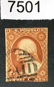 US STAMPS # 10 USED CV. $190 LOT #7501