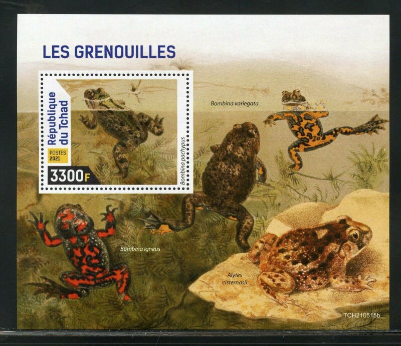 CHAD 2021 FROGS  SOUVENIR SHEET MINT NH