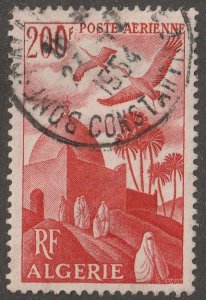 Algeria, stamp, Scott#c10,  used, hinged,  200f, airmail