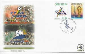 BOLIVIA YEAR 1997 FDC SOCCER COPA AMERICA BOLIVIA 97 SOCCER WORLD CUP FRANCE 98